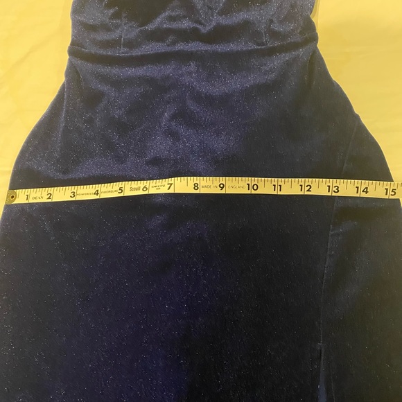 Lulus Enchanting Touch Royal Blue Velvet Halter Mermaid Maxi Dress sz XS - Picture 10 of 10